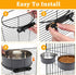 Dog Crate Bowls, 2 Pack Stainless Steel Hanging Water Food Bowls with Clamp, Anti-Spill for Small Medium Large Dogs