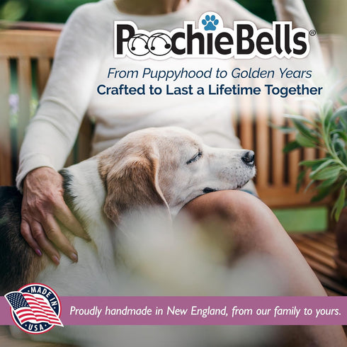 Dog Door Bells for Potty Training, Handcrafted in USA with Loud, Paw-Safe Bells, Quick & Easy Puppy Training, Black
