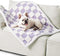 Lesure Waterproof Dog Blanket for Medium Dogs, Washable Double Sided with Warm Jacquard Shag & Soft Sherpa Fleece,