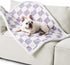 Lesure Waterproof Dog Blanket for Medium Dogs, Washable Double Sided with Warm Jacquard Shag & Soft Sherpa Fleece,