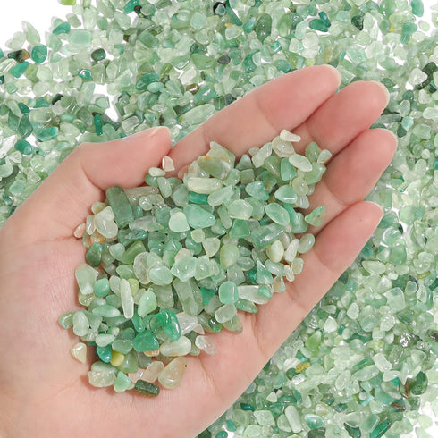 T4U Crystal Chips Stone Crushed Quartz Jade Pebbles 1LB - Fluorite Tumbled