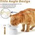 Ceramic Raised Cat Bowl, Tilted Anti Vomit Feeder for Indoor Cats, Whisker Friendly, Microwave and Dishwasher Safe