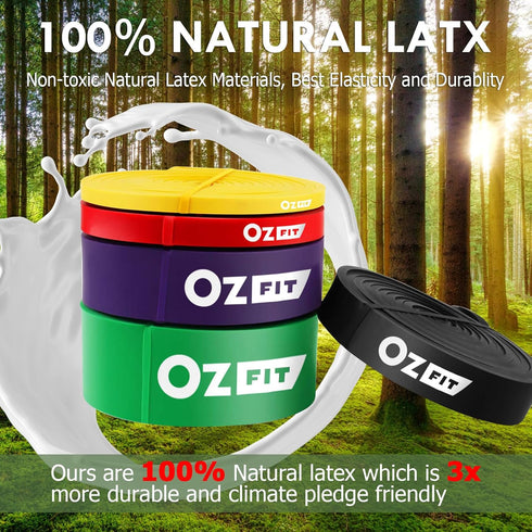 OZFIT Set Pull Up Bands, Resistance Bands, Pull Up Assistance Bands for Men & Women, Exercise Workout Bands for Working