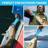 FLISSA Folding Fish Gripper with Lanyard, Lightweight Aluminum Fish Grabber, Portable Fish Lip Gripper Holder