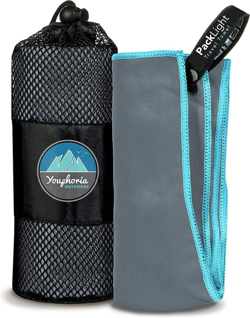 Youphoria Microfiber Travel Towel, Fast Drying Lightweight for Camping, Beach, Hiking & Sport