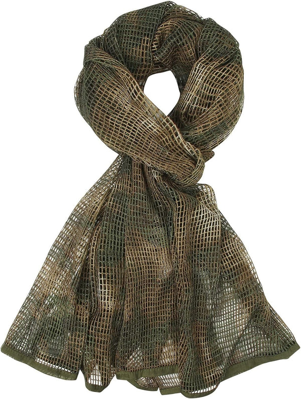 Sniper Veil Camo Mesh Net Tactical Scarf for Hunting, Shooting, and Outdoor Activities