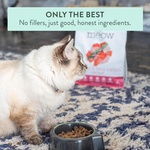 The New Zealand Natural Pet Food Co MEOW e - Chicken & King Salmon Recipe, Dry Cat Food, 3.5 oz