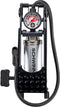 Schwinn Air Base Foot Operated Bike Pump, Dual Pump Head for Presta and Shrader Valves, Max PSI 100