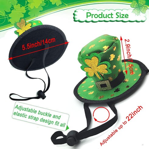 3PCS St. Patrick's Day Pet Costume - Dog Top Hat, Irish Tuxedo, and Accessories for Medium Large Dogs