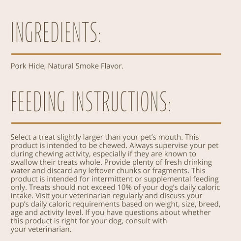 Better Belly Pork Hide Chips, 10 Ounce, Digestible Pork Hide for Dogs (P-94450)