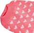 Dog Knitted Heart Sweater, Warm Soft Holiday Clothes for Large Cats and Dogs, Pink, L