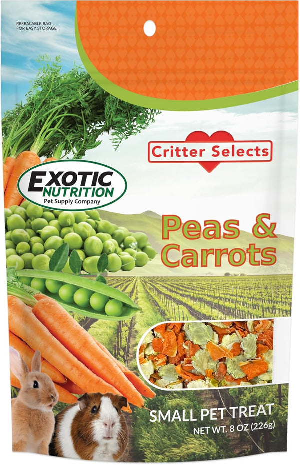 Exotic Nutrition Peas & Carrots 8 oz. - Healthy Natural Mixed Dried