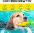 Dog Chew Toys for Aggressive Chewers – Interactive Squeaky Corn Toys for Small Medium Large Breeds, Teething, Grind