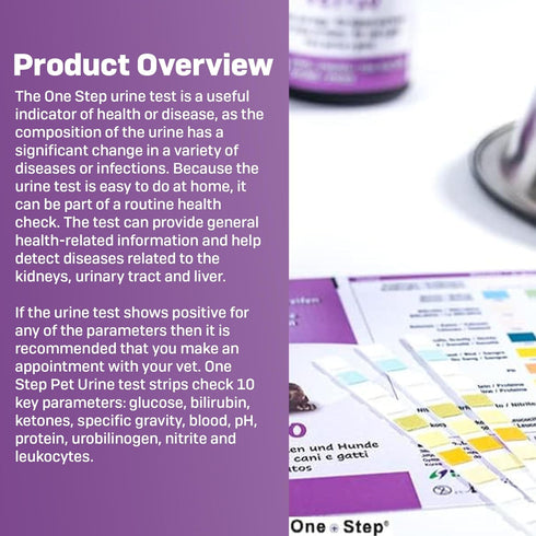 5 10 One Step Pet Urine Testing Strips, x Parameter Urinalysis Test Strips, Urine pH Test Strips for Dogs, Cats
