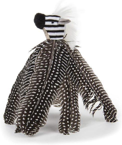 Petlinks HappyNip Zippy Zebra Feather Cat Toy, Contains Silvervine & Catnip, Black/White, One Size