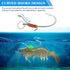 10pcs OROOTL Live Shrimp Hook, Luminous Shrimp Hooks Fishing Saltwater High Carbon Steel Fishing Hooks Barbed Live Bait
