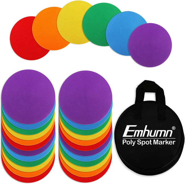 Emhumn 4inch & 9inch Poly Spot Markers for Agility Dot for Gym/PE Training,
