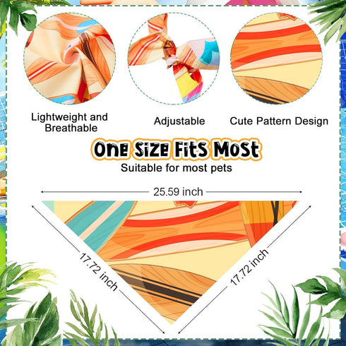 72 Pack Summer Reginary Bandanas - Triangle Scarf Bibs for Dogs - Adjustable Dog Bandana for Pet Costume Accessories