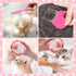 8 VCZONE Pcs Cat Brush Grooming Kits, Pet Self Cleaning Kit with Pet Nail Clipper and File, Flea Comb, Pet Shampoo Bath