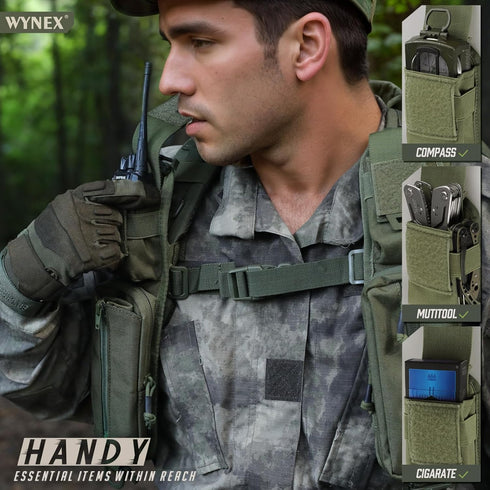 WYNEX Molle Tactical Pouches Water Bottle Carrier Holder, Tactical Accessories Backpack Strap Pouch