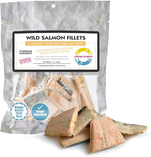 Fresh Is Best Salmon Fillets Freeze Dried Dog Treats Raw Freeze Dried