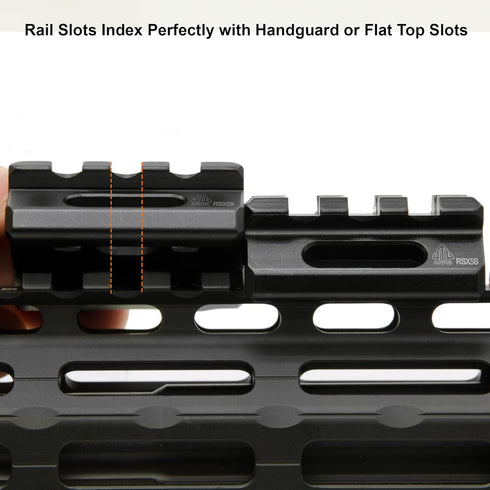UTG Leapers MT-RSX5S Inc Super Slim Picatinny Riser Mount, 1/2" Height, 3 Slots, Black