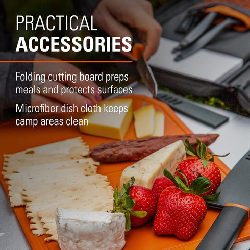 GSI Outdoors Santoku Knife Set for Camping, Grey