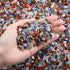 Decorative Tumbled Gravel, Chakra Colorful Crystals Chip, Polished Natural Gem Aquarium Gravel Rocks 100g.
