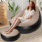 Inflatable Chair for Adults,Portable Inflatables Chairs with Ottoman,Flocked Surface inflatables Couch,Waterproof Blow