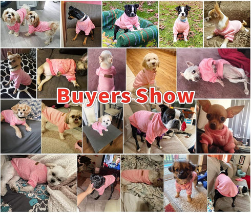 Idepet Pet Dog Classic Sweater, Soft Fleece Coat for Small, Medium Dog, Warm Pet Cloth (XS, Pink)