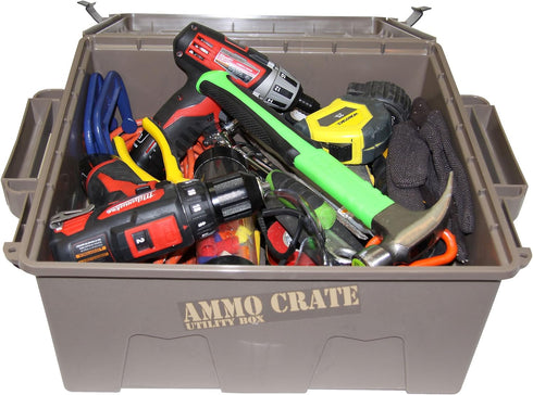 MTM ACR8-72 Ammo Crate Utility Box, Dark Earth for Ammo, Survival or Hunting Gear Storage