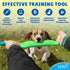 YES4QUALITY Durable Dog Bite Tug Toy (11.8"x3.5"), Green Pull Toy with Blue Handles for Small Medium Dogs