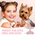 MTLEE 2 Pieces Dog Tiara Crown Hair Clips, Clear Crystal Rhinestone Barrettes for Pet Dogs Grooming Hair Accessories