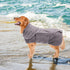 Geyecete Dog Drying Coat, Fast Dry Dog Bag, Microfibre Bathrobe Towel, Luxuriously Soft, Gray, XXL