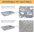 VANKEAN Reversible Dog Crate Mat, Stylish Bed with Waterproof Linings for Small to XX-Large Dogs - Grey