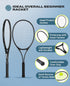 HIRALIY Adult Recreational Tennis Rackets, 27 Inch Super Lightweight for Student Training, Includes 3 Tennis Balls