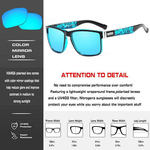 Polarized Sports Sunglasses for Men - Cycling, Running, Fishing, Golf Fashion Sun Glasses