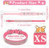 2 Pieces PU Leather Dog Collar Pink Rhinestone Pet Collar Flower Pattern Studded Dog Collar Adjustable Bling Puppy Collar PU Leather Crystal Pet Collars for Dogs (XS: 8.2-10.6 Inch)