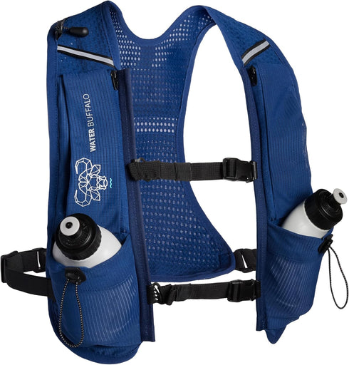 Water Buffalo Hydration Running Vest - Quiver Hydration Vest with Dual Water Bottles, Lightweight Backpack for Running