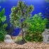 Ipetboom Green Artificial Plastic Plants, Aquarium Bonsai Tree Plant Fish Tank Decorations for Goldfish Betta