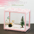 Small Sea Monkey Tank, Stackable Mini Betta Fish Tank Kit with Gravel, Moss Ball, 0.27 Gallon