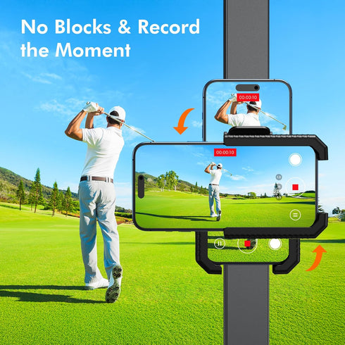 Magnetic Golf Cart Phone Holder, Rotatable Phone Mount Holder Compatible with iPhone/Galaxy/Smartphones, Golf Cart