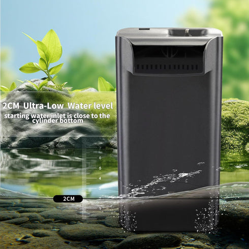 Upgraded Turtle Tank Filter, Adjustable Internal Aquarium Filters, Quiet Reptile Waterfall Filter for Shrimp Frog