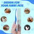 Dog Comb for Tangles and Knots, Cat Comb with Stainless Steel Teeth, Non-Slip Handle for Long Haired Pets (Style 1)