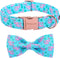 ARING PET Flamingo Dog Collar - Cotton Adjustable Summer Bowtie Collar with Metal Buckle