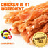 10.6 oz Pawmate Dog Treats Chicken Jerky Strips for Dogs, Natural Healthy Dog Jekry with Taurine, Real Chicken Twists