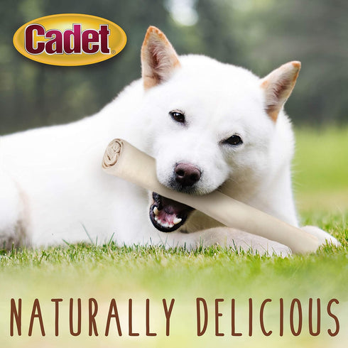 10-Inch, 8 Count Cadet Premium Grade Beef Hide, Long-Lasting Rawhide Rolls, Single-Ingredient Dog Chews for Large