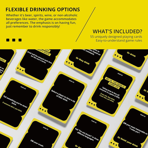 I'M NOT DRUNK Party Drinking Game for Game Nights - 21st Birthday Gift with 55 Amusing Cards