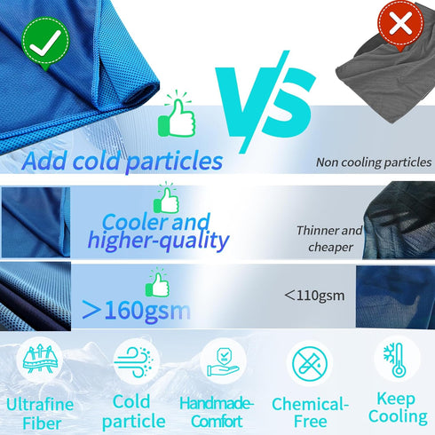 out40''x12'' Cooling Towels for Neck/Face Ice Towel Cooling Neck Wraps for Hot Weather Sweat Towels Microfiber Chilly