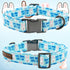 Dog Collar, Easter Day Adjustable Collar with Bunny Print Bowtie for Medium Small Large Dogs, Cute Gift